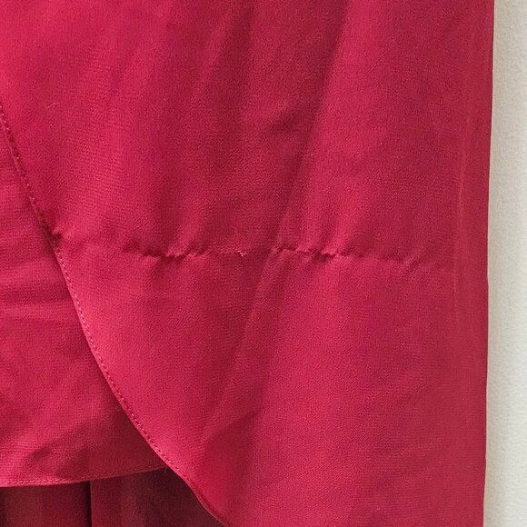 David’s Bridal Strapless High-Low Chiffon Dress – Apple Red, Size 14 - Picture 5 of 9